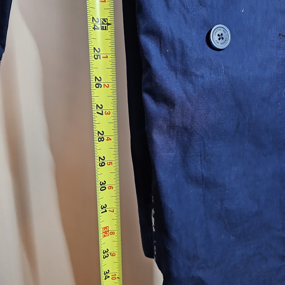 Jason Wu Blue Double-Breasted Trench Coat - Picture 9 of 10
